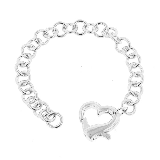 Silvertone Heart Bracelet