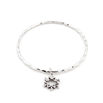 Solitaire Star Charm Bangle