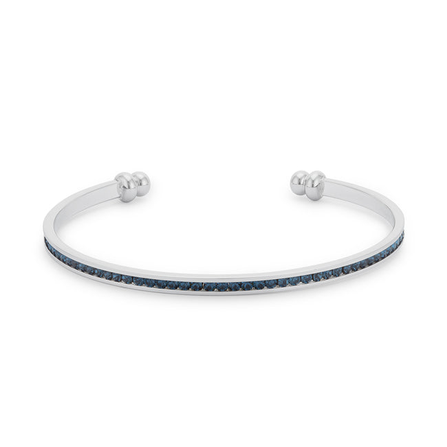 Channel-Set Montana Blue Cubic Zirconia Cuff