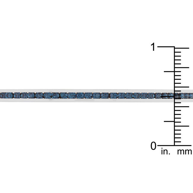 Channel-Set Montana Blue Cubic Zirconia Cuff