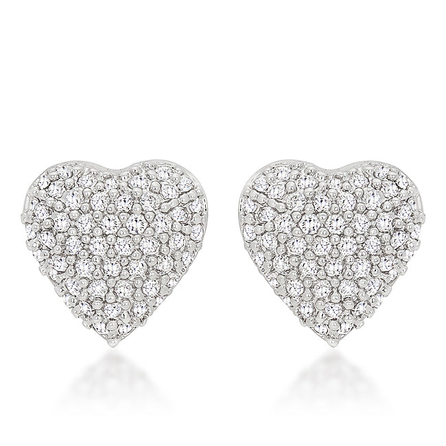 Special Pave Heart Earrings