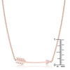 Arianna Rose Gold Stainless Steel Arrow Necklace
