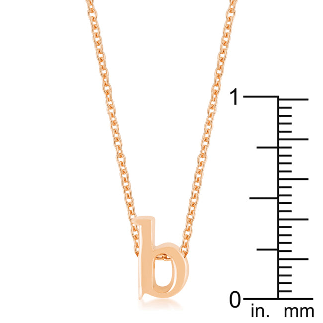 Rosegold Finish Initial B Pendant