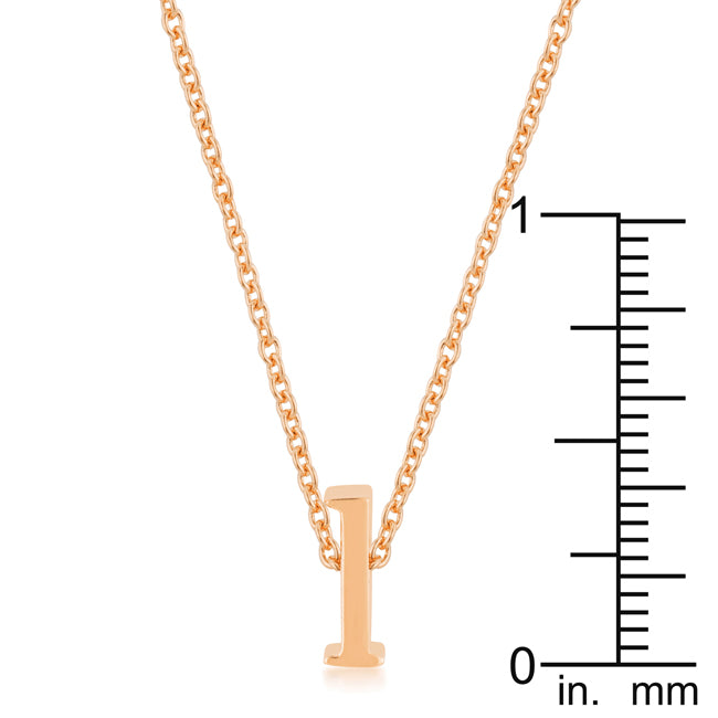 Rosegold Finish Initial L Pendant