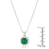 Liz 2.6ct Emerald CZ White Gold Rhodium Classic Necklace