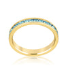 Stylish Stackables Aqua Crystal Gold Ring