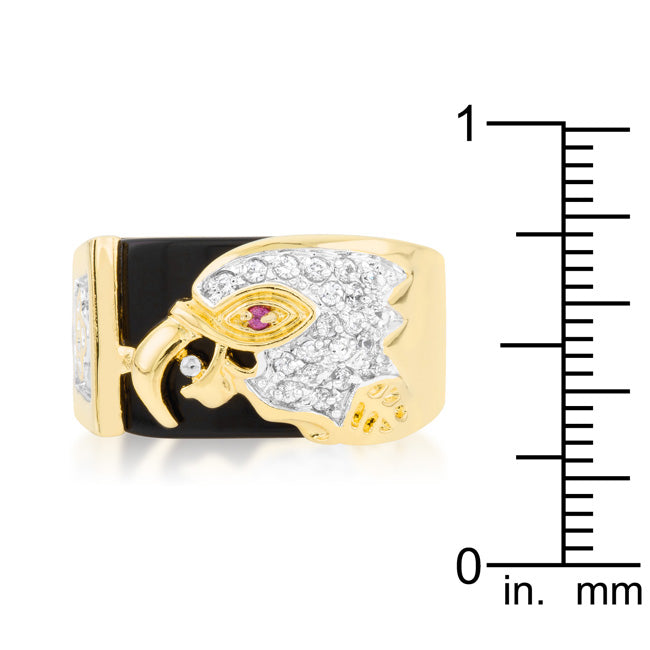 Cubic Zirconia Eagle Men's Ring