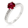 Petite Garnet Red Engagement Ring