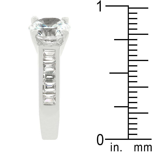 Classic Silvertone Engagement Ring