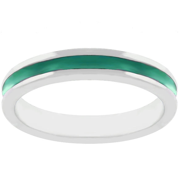 Green Enamel Eternity Ring