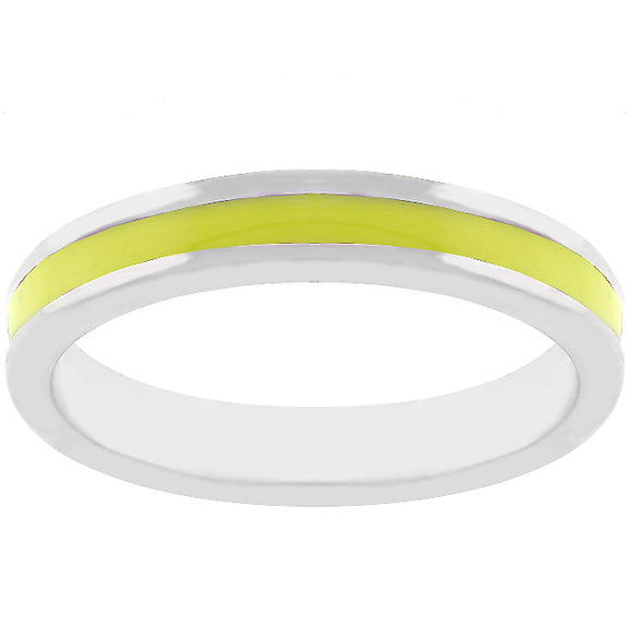 Yellow Enamel Eternity Ring