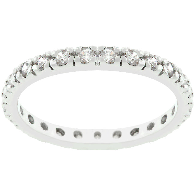 Clear Cubic Zirconia Eternity Ring