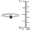 Twisted Petite Amethyst Solitaire Ring