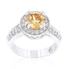 Champagne Halo Engagement Ring