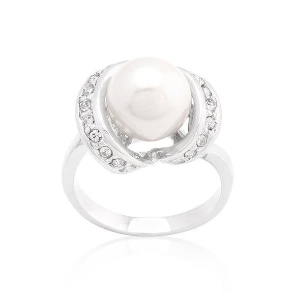 Single Pearl Cocktail Ring