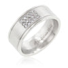 Stainless Steel Pave 15-Stone Men's Ring